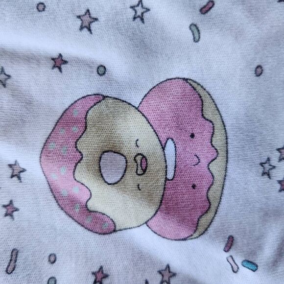 Noomie 2t 100% pima cotton Peru happy donut pajama set 2 piece hand printed - Picture 4 of 9